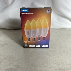 Govee E12 Led Bulb Smart Light Bulbs Energy Efficient 4 Pack H600B Bluetooth NEW